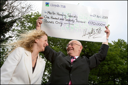 lloyds tsb cheque presentation to housing association © Tim Gander