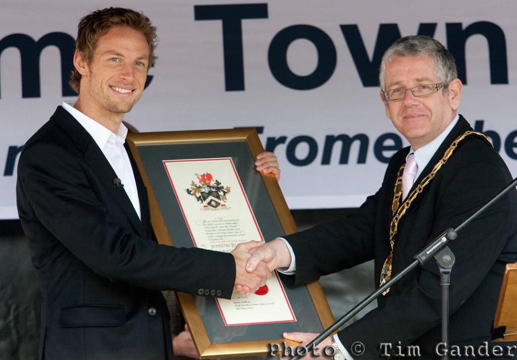 jenson button and cllr hooton