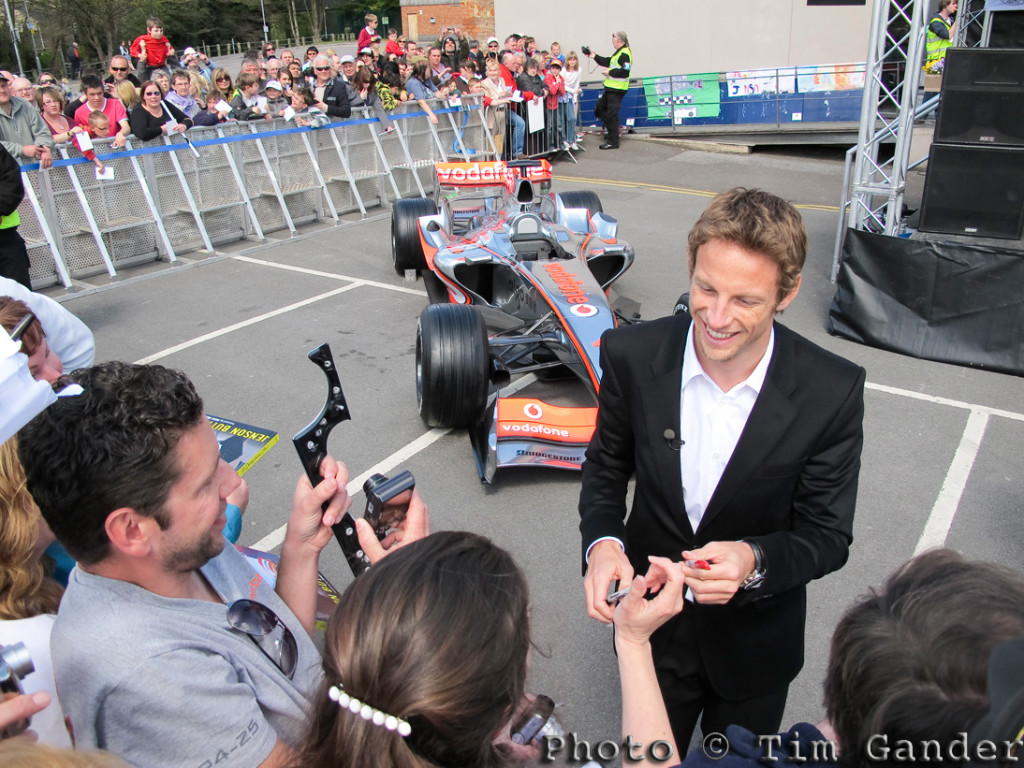 jenson button in frome, somerset