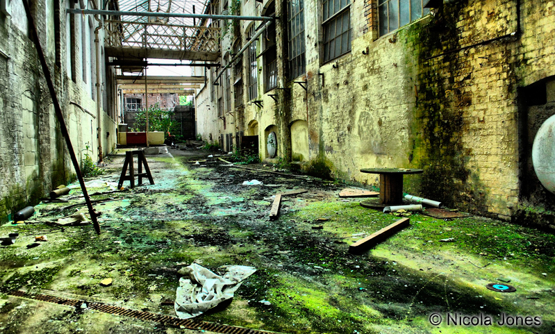 Interior view of derelict building