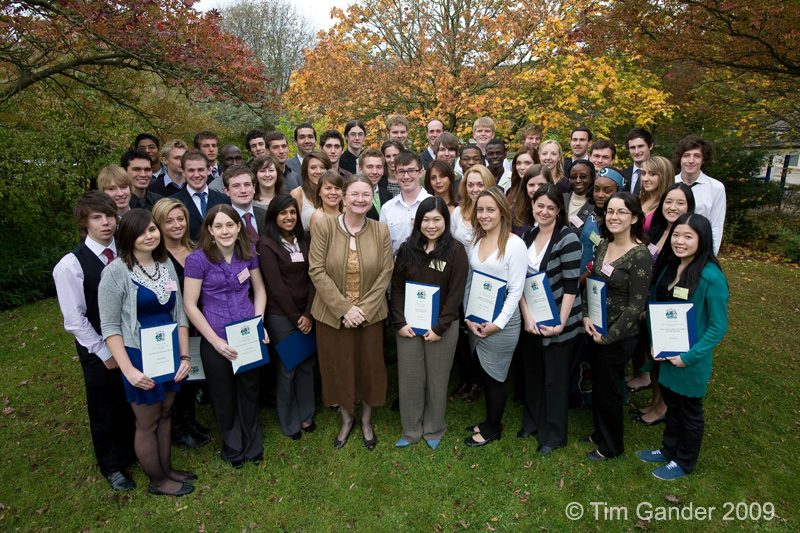 Group of University of Bath scholarship students in 2009