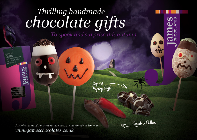 Halloween chocolate lollies