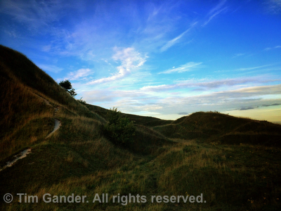 Landscape view of a section of  a section of Cley Hill near Frome