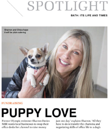 Screen grab from Bath Life magazine featuring Sharron Davies.