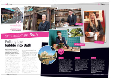 The final double-page spread showing the employees of Jolly's (a House of Fraser store) in Bath in their favourite cafes and bars.