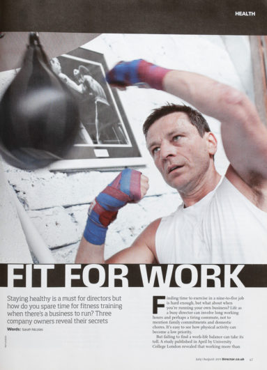 Tear sheet showing part of the final article printed in Director magazine.