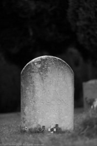 Siegfried Sassoon's grave in St Andrews Church in Mells, Somerset.