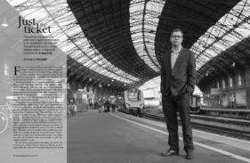 Dan Panes, director of communications for First Great Western, at Bristol Temple Meads Station, Bristol, UK