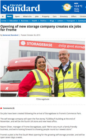 The press release with picture appears in the online edition of the Frome Standard.