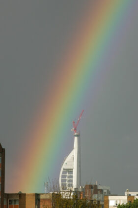 Rainbow over Spinnaker Tower, Portsmouth.