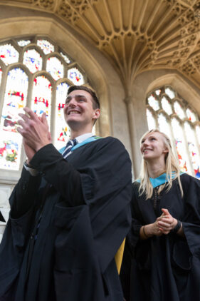 29/06/2016 Image from University of Bath Graduation Ceremony 8, Bath Abbey. Students, familes and friends gather at Bath Abbey to celebrate graduations.