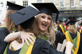 29/06/2016 Image from University of Bath Graduation Ceremony 8, Bath Abbey. Students, familes and friends gather at Bath Abbey to celebrate graduations.