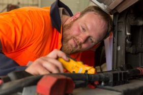 06/06/2016 IRTE Skills Challenge 2016 held at S&B Automotive Academy Limited, Bristol. Ben Gilmour of Go South Coast, Salisbury Red Bus Co. Photo © Tim Gander 2016. All rights reserved.