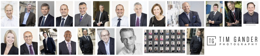 A screen grab from a google search for 'business portraits by Tim Gander' which shows thumbnails of various business portraits.