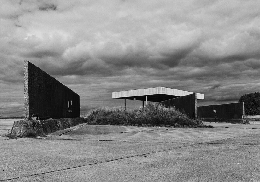 Concrete vehicle washing station, Salisbury Plain.