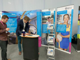 Sports Performance pop-up banner at University of Bath Open Day