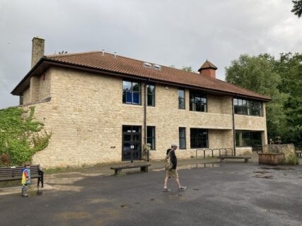 Exterior view of Frome Library after the images have been removed again.