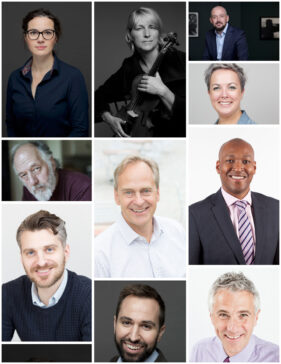 Screen grab from Tim Gander's photography website showing a selection of business portraits.